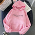 Loose Hooded Sweater Student Hoodie With Letter Print Sports Tops - Minihomy