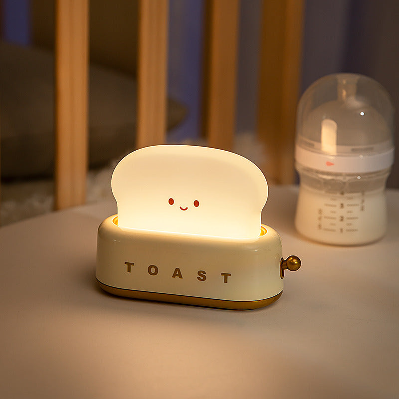 Funny LED Bread Maker Night Light - USB Charging, Dimmable, Timer, Kids Room Lamp - Minihomy