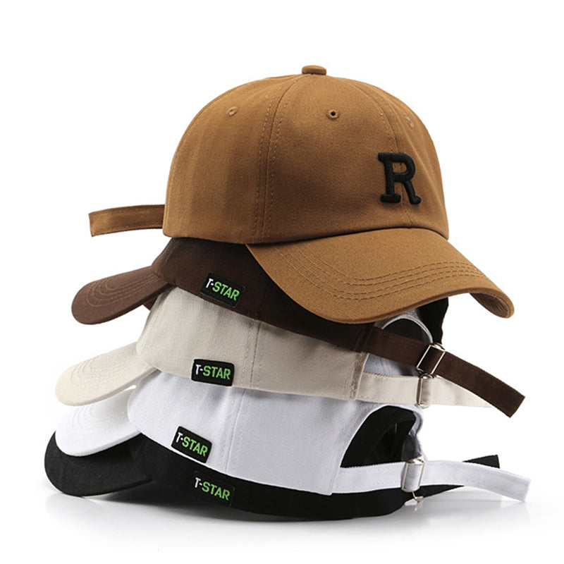 Adjustable Cap Letter R Embroidery Unisex Baseball Cap - Minihomy