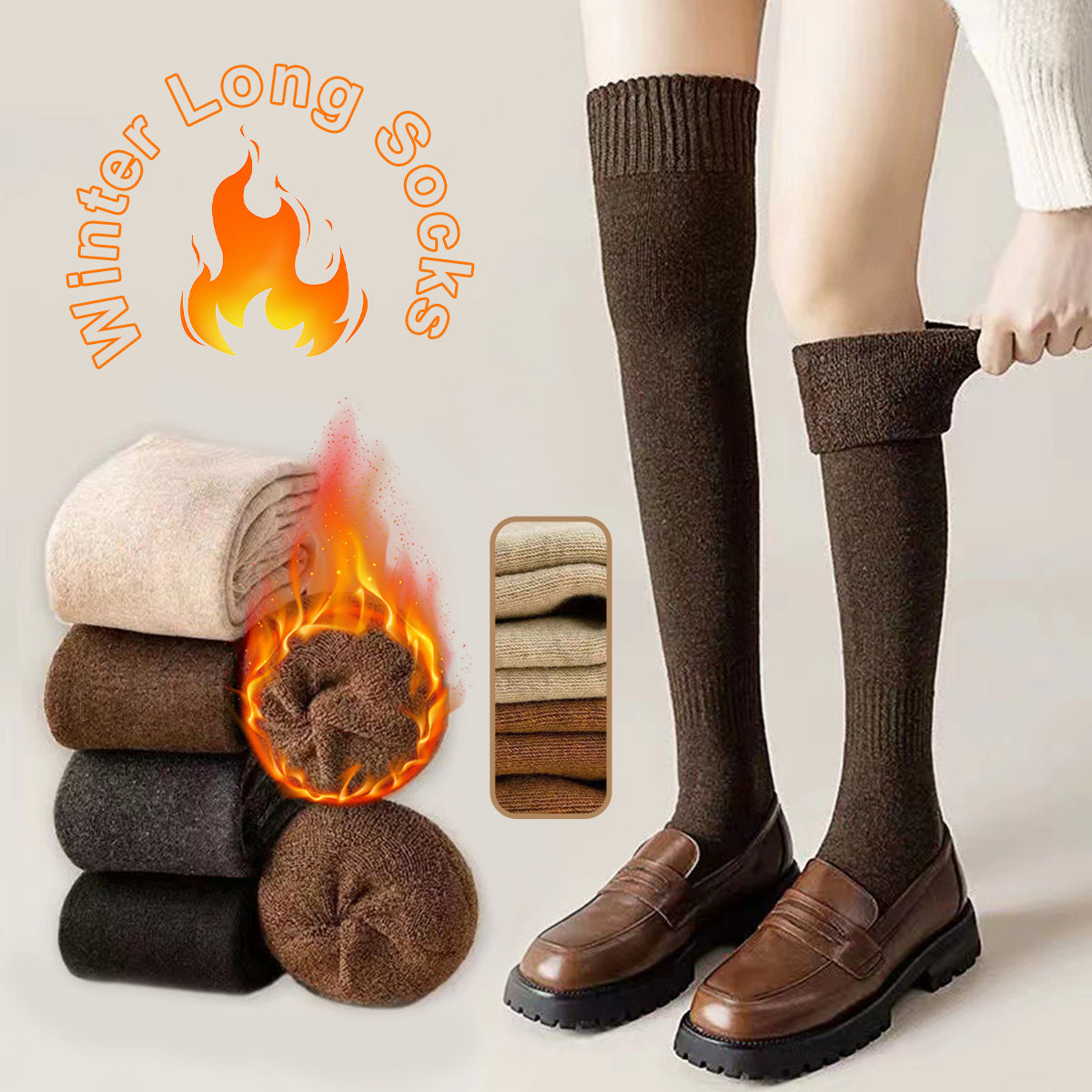 Ins Over-the-knee Socks - Women's Autumn And Winter Long Socks - Minihomy