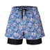 Loose Swimming Trunks Summer Printed Double Layer Beach Shorts - Minihomy