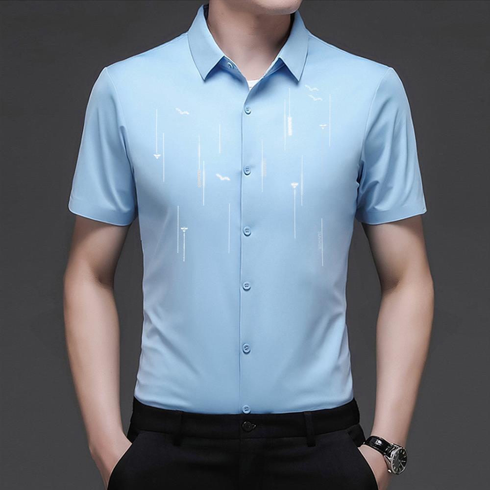 Light cooked casual Short Sleeve Shirt - Minihomy