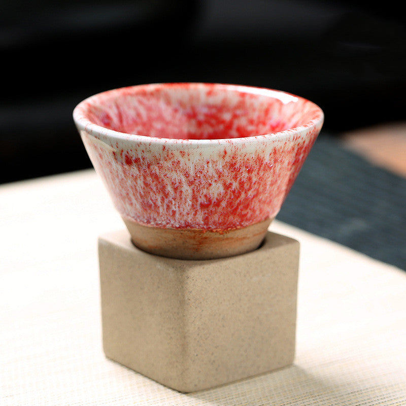 Retro Japanese Coarse Pottery Tea Cup - Light Luxury and Vintage Style