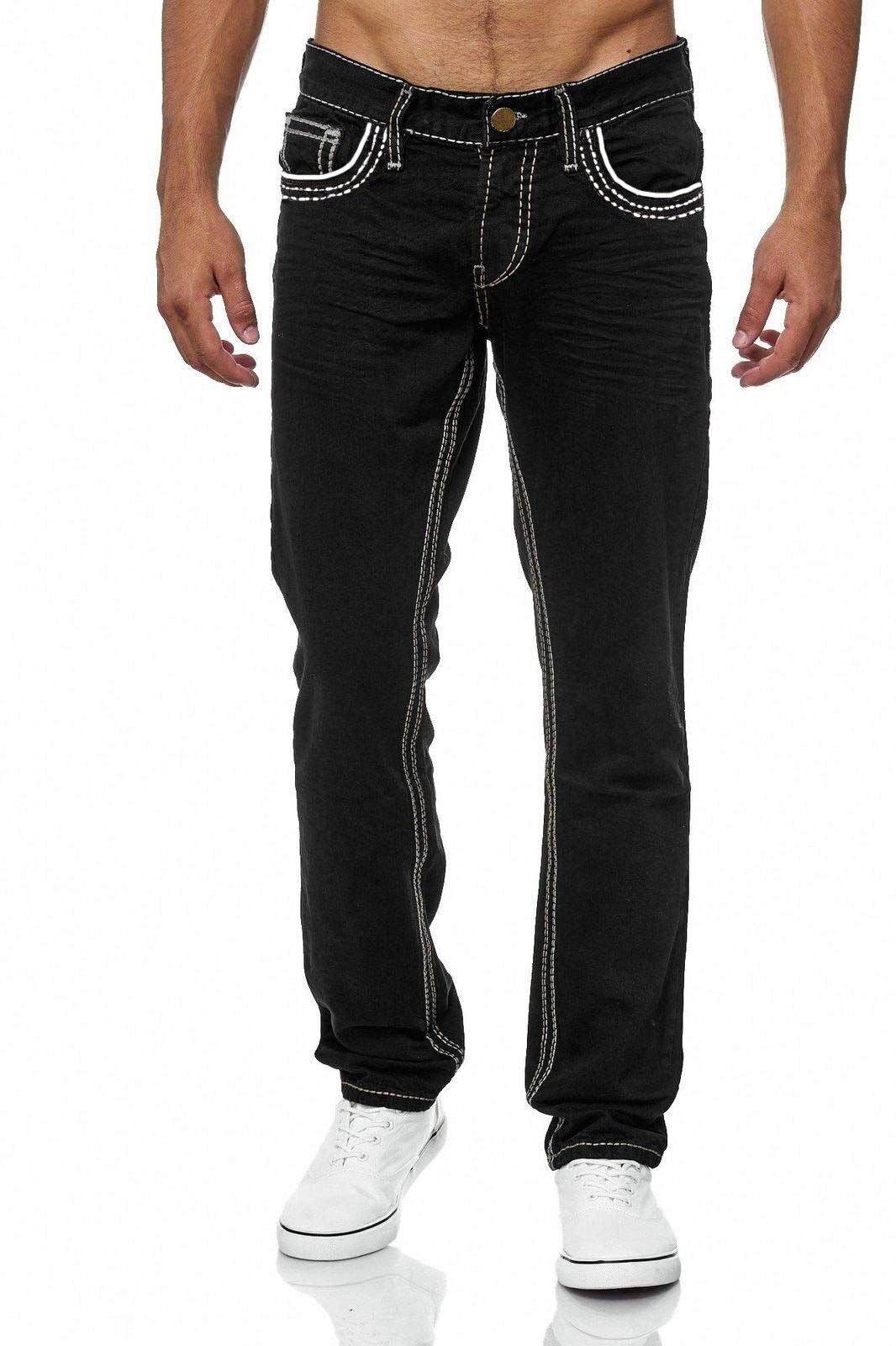 Men's Business Casual Straight Pants with Pockets - Daily Streetwear Trousers - Minihomy