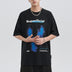 Blur Portrait Short Sleeve Crew Neck Loose Top - Minihomy