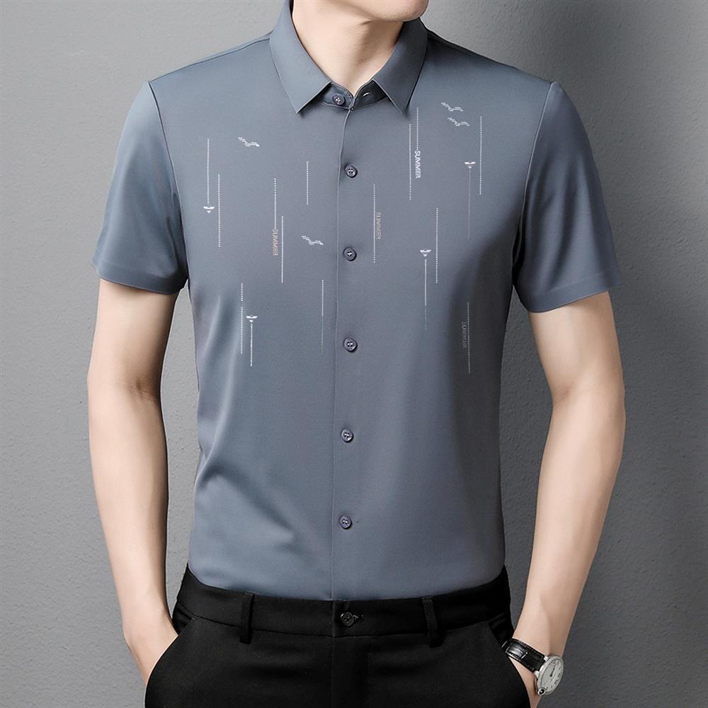 Light cooked casual Short Sleeve Shirt - Minihomy