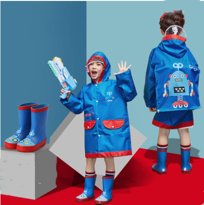 Raincoats for children with large brim