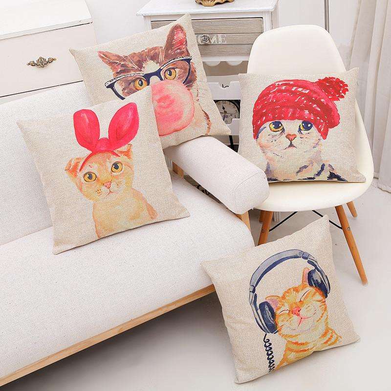 Adorable Cat pillow covers - Minihomy