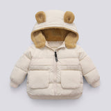 Childrens Autumn And Winter Short Thick Hooded Warm Jacket - Minihomy