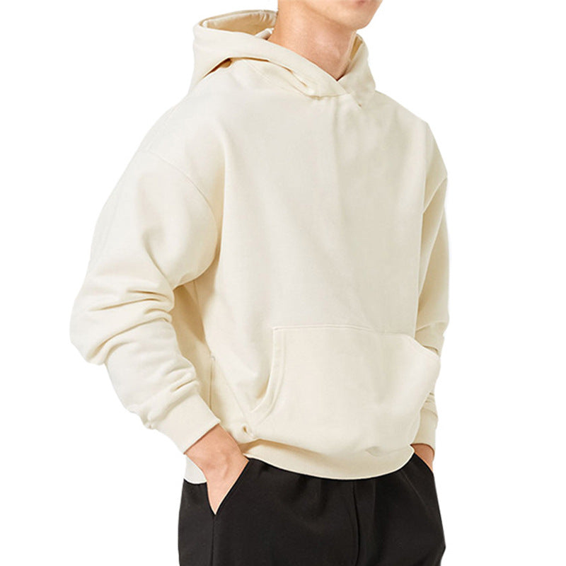 Men's Sweatshirt Tide High Street Large Size Solid Color - Minihomy