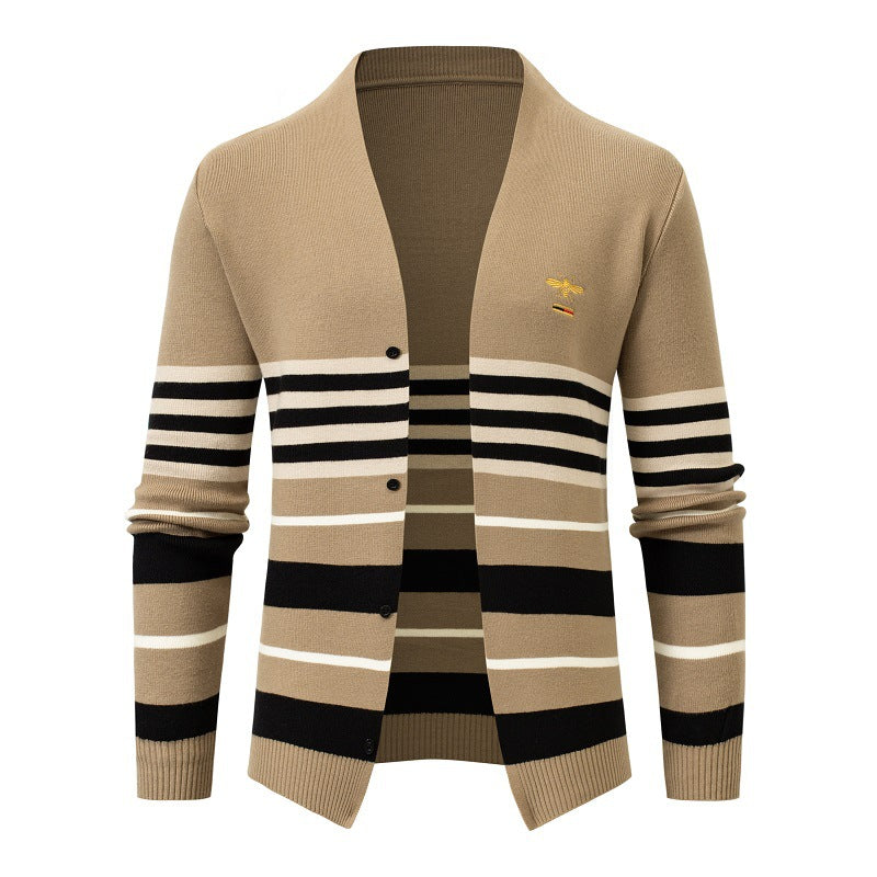 Men's Knit Cardigan Fashion Jacket Knitwear Outer Sweater - Minihomy