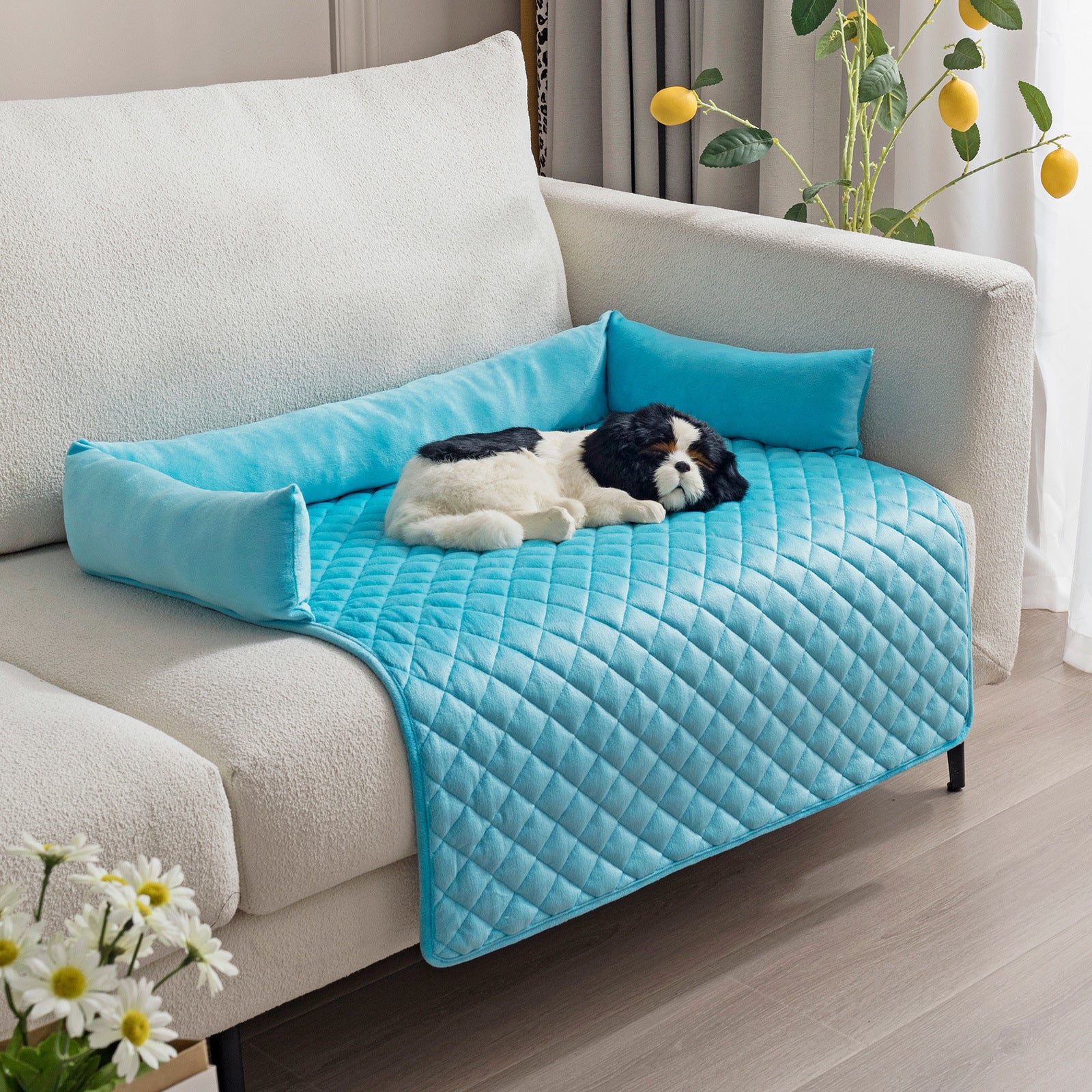 Warm and Cozy Pet Sofa Bed for Large Dogs - Furniture Protector and Cushion