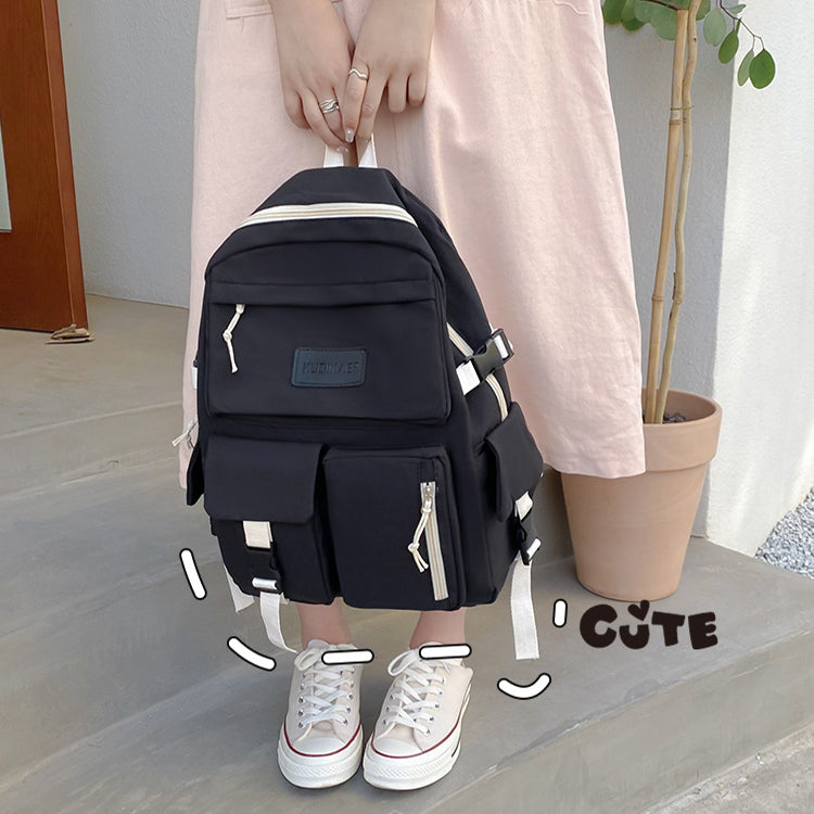 Large Capacity Junior High School Student Schoolbag Light And Simple - Minihomy