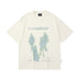 Blur Portrait Short Sleeve Crew Neck Loose Top - Minihomy