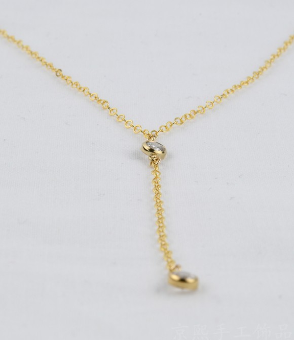 Exquisite diamond metal pendant necklace - Minihomy