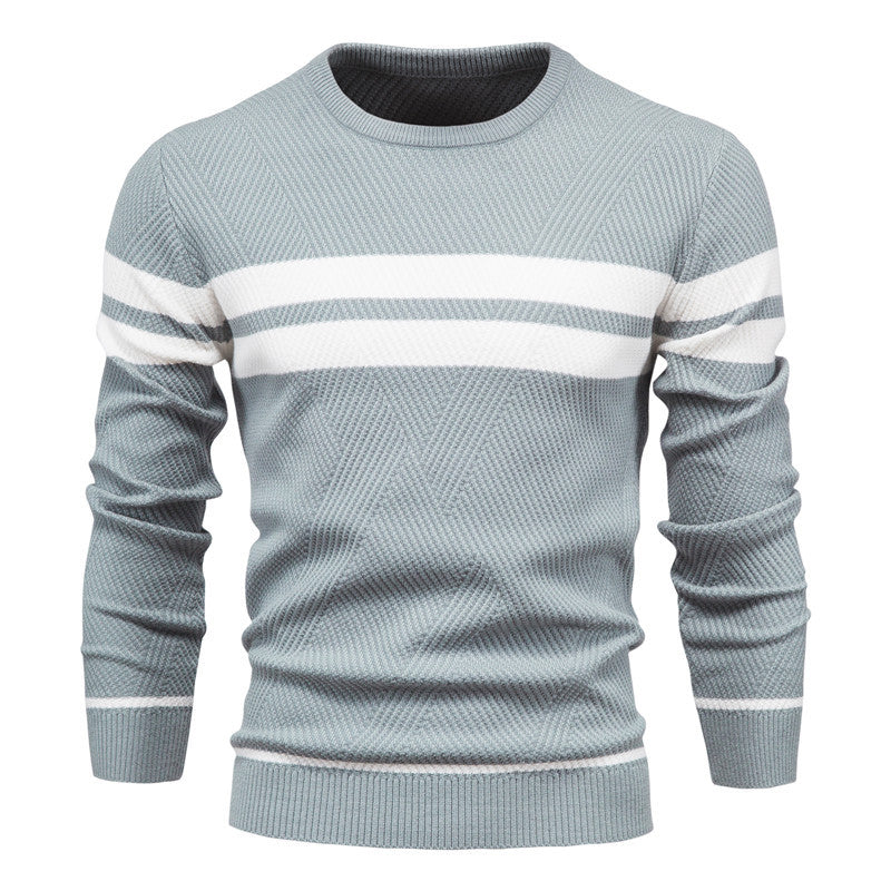 Men's  Casual Striped Sweater - Minihomy