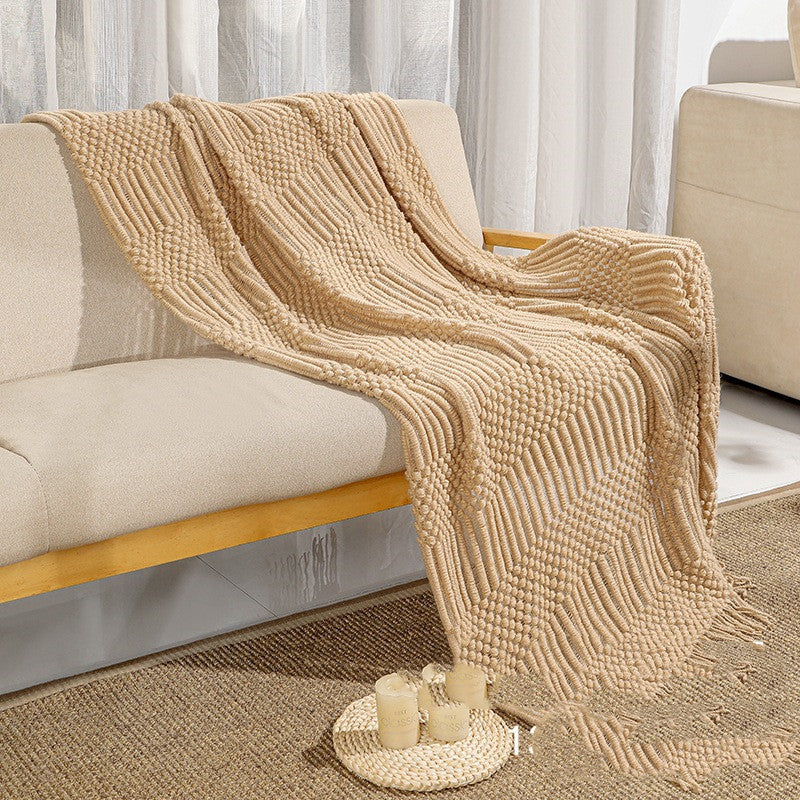 Pure Color Air Conditioning Cover Blanket Sofa Blanket