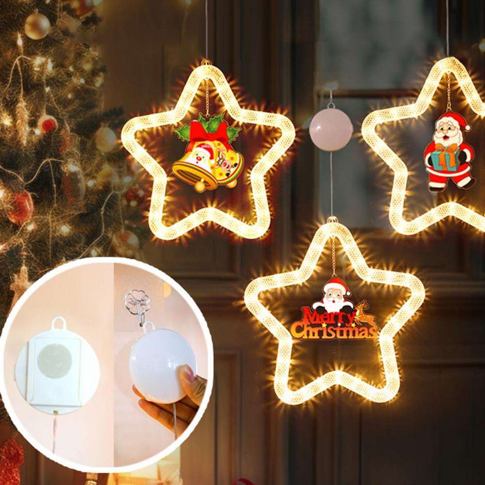 LED Christmas Star Lights - Window/Door Holiday Decoration