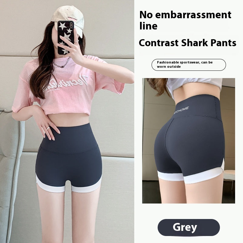 Women's High Waist Tummy Control Shark Shorts for Running, Yoga & Gym