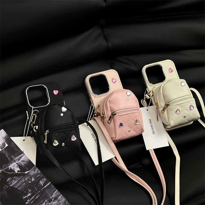 Cute Crossbody Phone Case for iPhone - Light Luxury Bag with Removable Strap - Minihomy