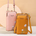 Flower Embroidery Phone Bag With Lock Buckle Outdoor Long Wallet Fashion Shoulder And Crossbody Bags - Minihomy