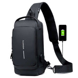 Motorcycle Chest Bag with Password Anti-theft Feature for Men - Minihomy