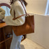 Casual Large Capacity Tote Bags for Women - Solid Color Shopping Shoulder Bag - Minihomy