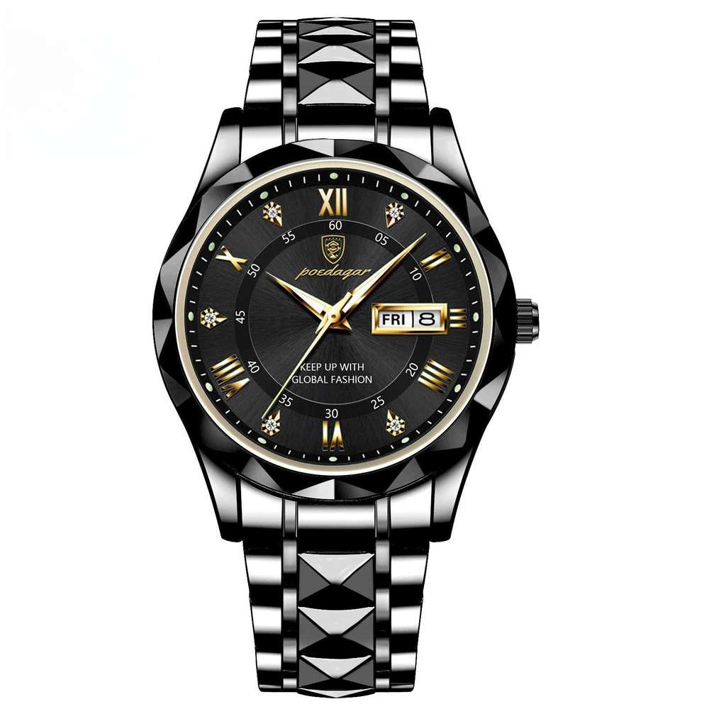 Men's Waterproof Double Calendar Luminous Quartz Watch - Minihomy