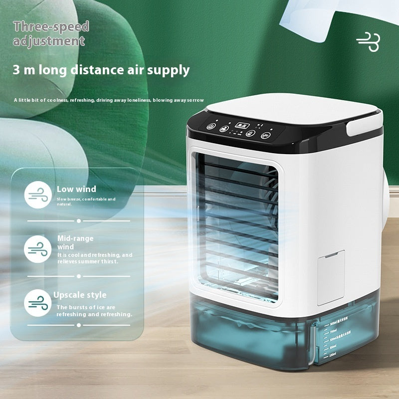 Portable Air Cooler Fan with Dual Spray & USB Charging - Desktop Air Conditioner - Minihomy