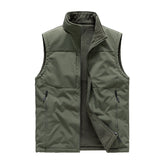 Men's Double-sided Fleece Vest Winter Warm Loose Sleeveless Tank Outdoor Workwear Vest Clothing