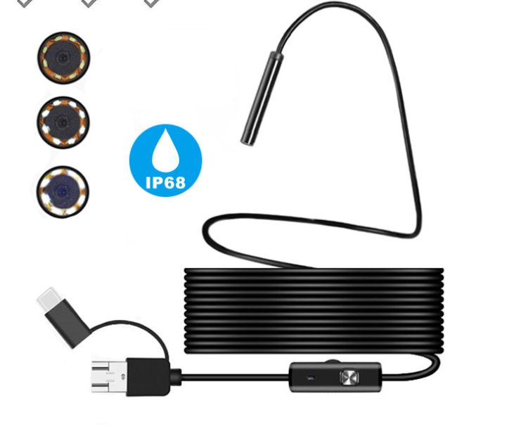 Endoscope 3-in-1 USB Micro USB Type-C Borescope Inspection Camera - Minihomy