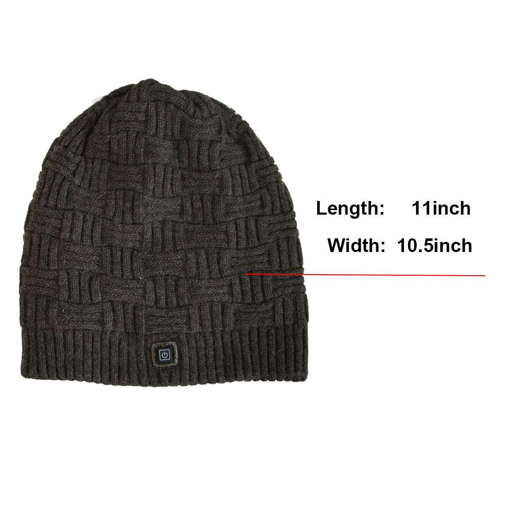 Conquer the Cold in Style with the Unisex USB Heated Fleece Hat - Minihomy