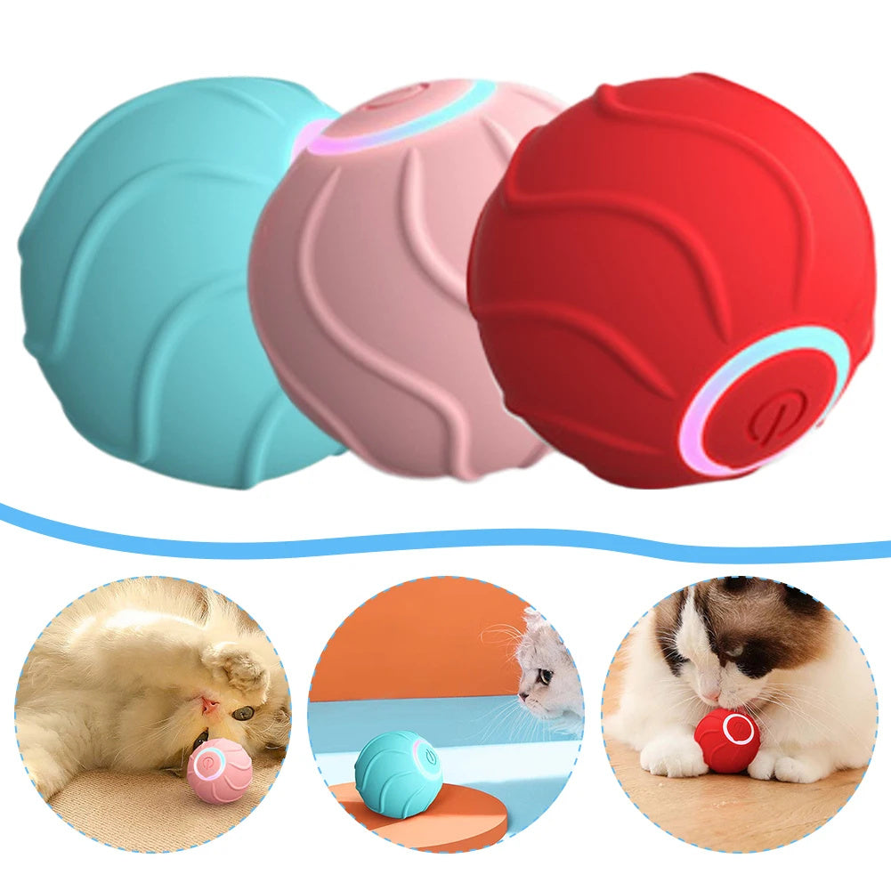 Interactive Cat Toy - Automatic Bouncing Ball, USB Rechargeable, Self-Playing Fun for Kittens - Minihomy