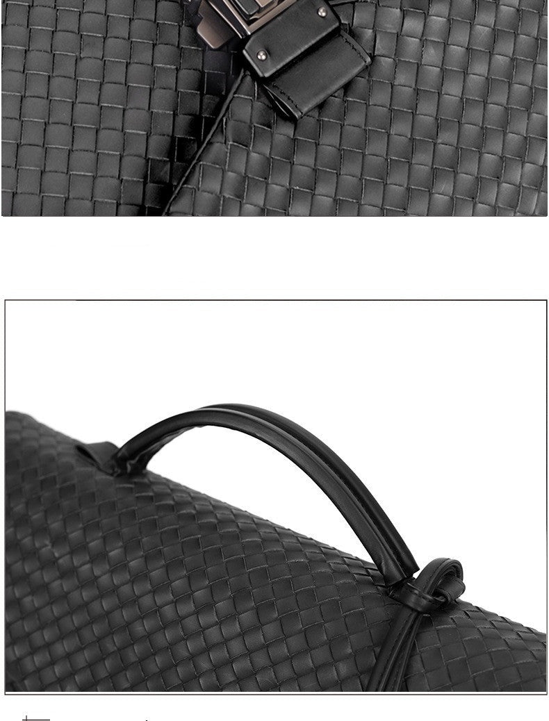 Men's Briefcase Casual Flap Weave Business - Minihomy