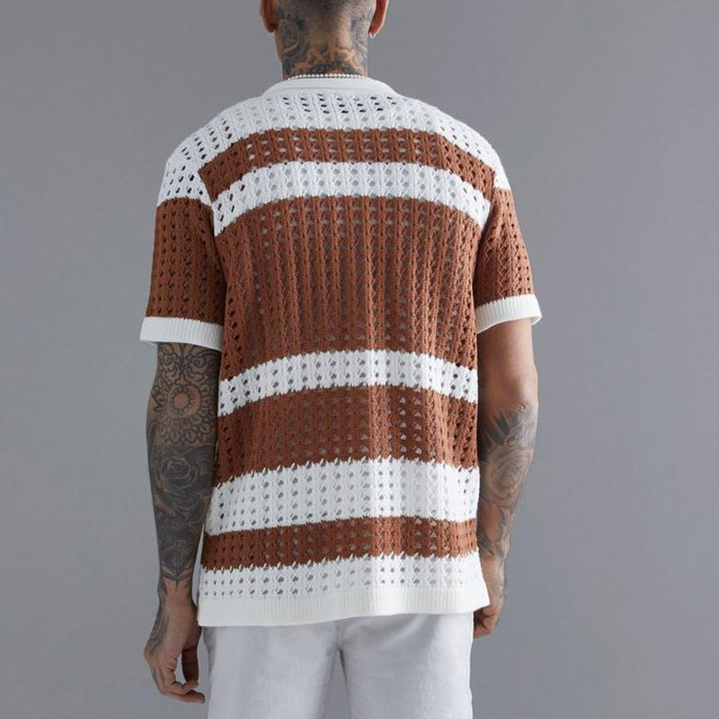 Men's Casual Solid Color Slim Fit Top - Minihomy