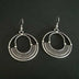 Geometric Round Hollow Antique Silver Earrings: European & American Trend - Minihomy