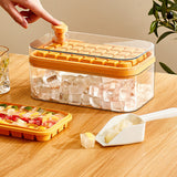 One-Button Press Type Ice Mold Box - Ice Cube Maker with Storage Box and Lid - Minihomy