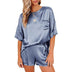 Pajama Set Short Sleeve Sleepwear Women Home Clothing - Minihomy