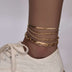 Cross Border New Anklet Women's Fashion Multi-layer Metal Chain Anklet Set - Minihomy