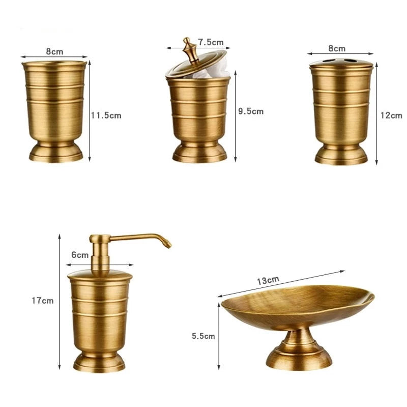 Bronze Bathroom Accessories Set - Minihomy