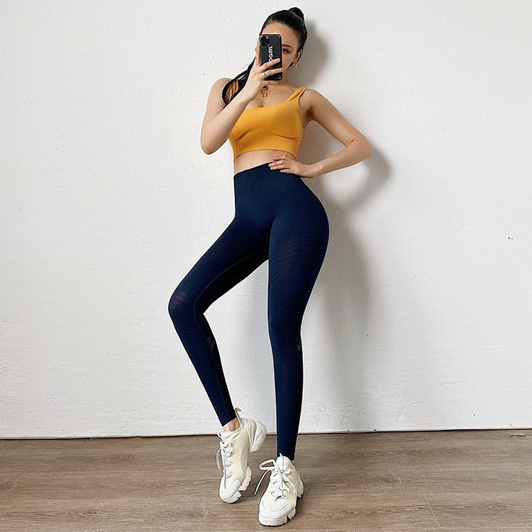 High waist peach hips fitness pants - Minihomy