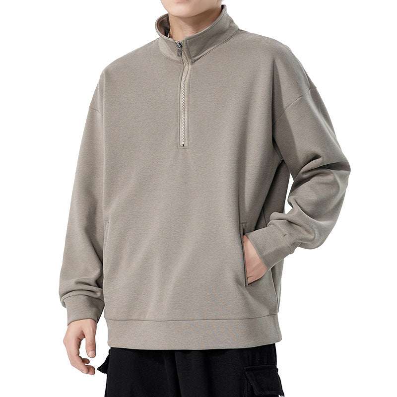 Men's Loose High Collar Men's Cotton Sweater - Minihomy