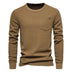 Men's Round Neck Pocket Waffle Long Sleeve Top - Minihomy