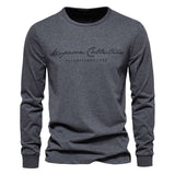 Men's Casual Exercise Round Neck Print Long Sleeves Bottoming Shirt - Minihomy