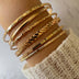 Bohemian Metal Chain Bracelet Set For Women Geometric Gold Color Thick Link Chain Open Bangle Female Fashion Jewelry - Minihomy