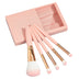 5 PCs Makeup Brushes With Mirror Travel Set - Minihomy