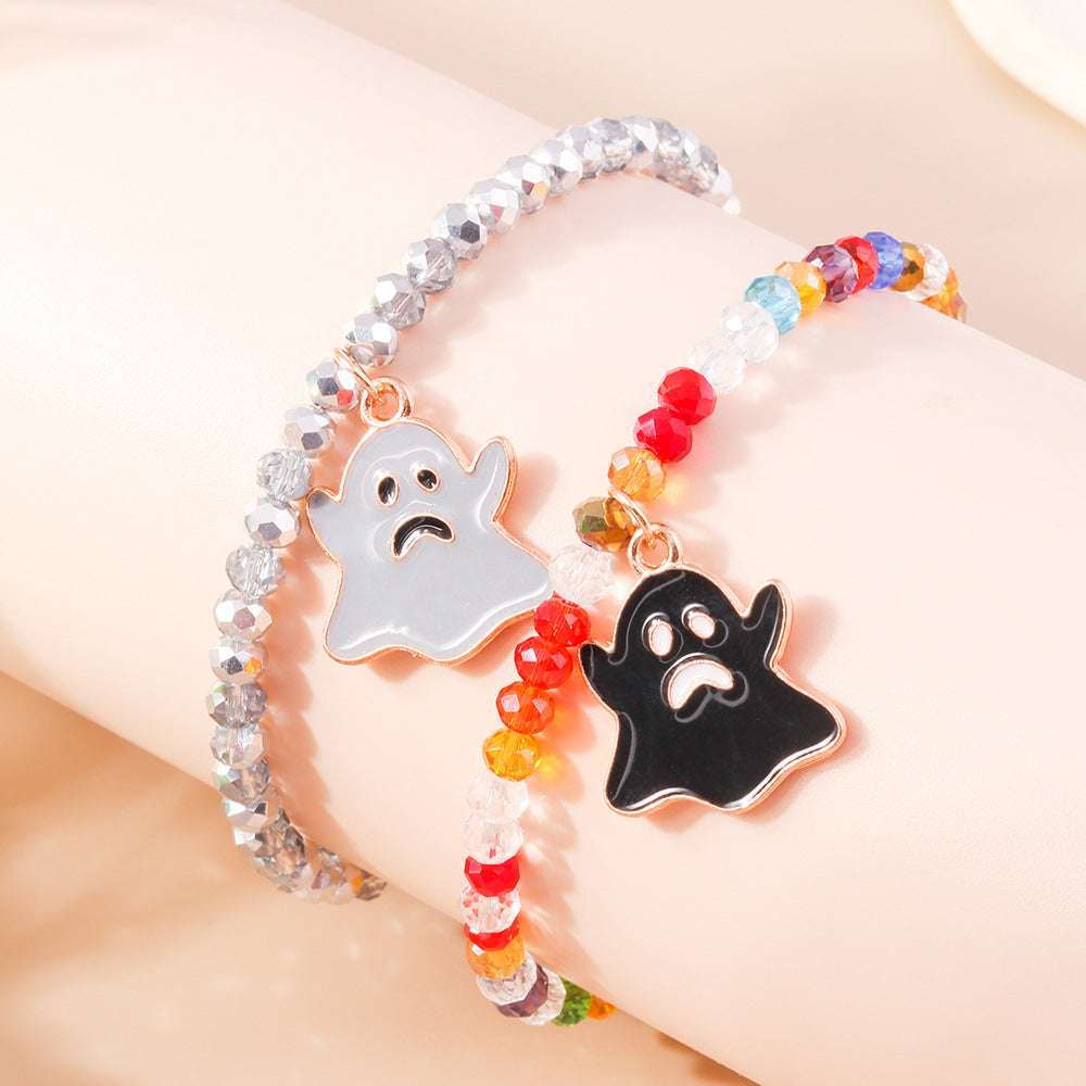 Halloween Ghost Beaded Bracelet Set - Creative Ornament - Minihomy