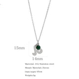 Necklace Stainless Steel Zircon Ornament: Adorn Yourself with Celestial Elegance - Minihomy