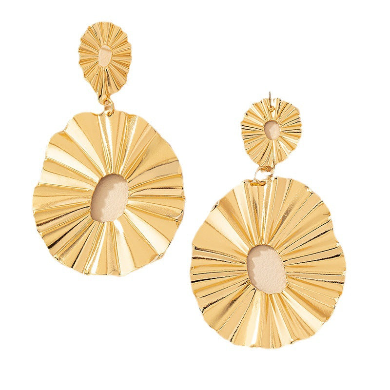 European American Fashion Irregular Earrings Female Geometric Circle Ear Studs - Minihomy