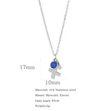 Necklace Stainless Steel Zircon Ornament: Adorn Yourself with Celestial Elegance - Minihomy